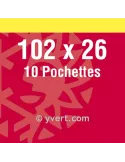 Pochettes simple soudure - Lxh:102x26mm (Fond noir)