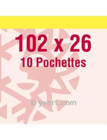 Pochettes simple soudure - Lxh:102x26mm (Fond transparent)