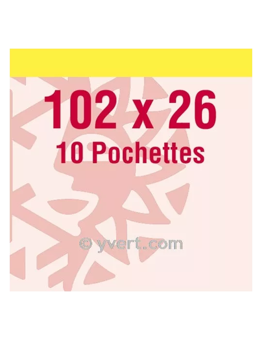 Pochettes simple soudure - Lxh:102x26mm (Fond transparent)