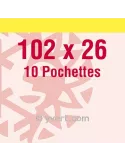 Pochettes simple soudure - Lxh:102x26mm (Fond transparent)