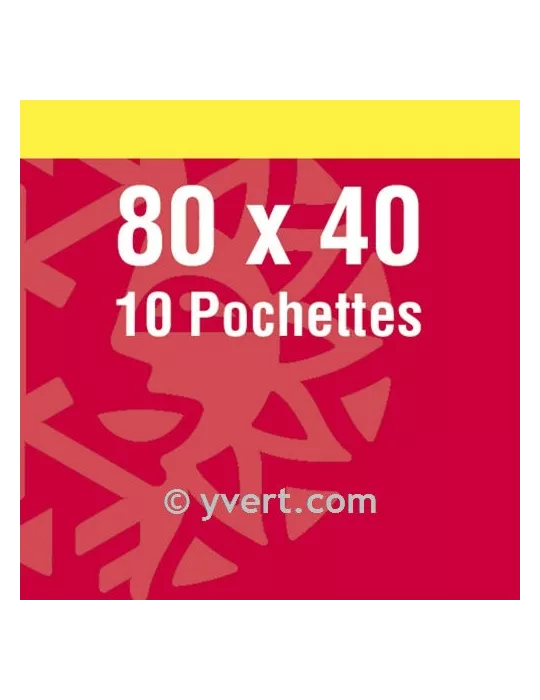 Pochettes simple soudure - Lxh:80x40mm (Fond noir)