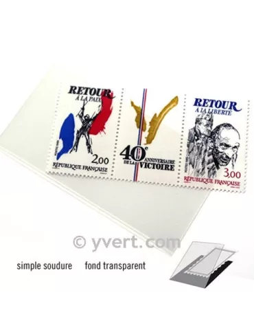 Pochettes simple soudure - Lxh:80x40mm (Fond transparent) 2