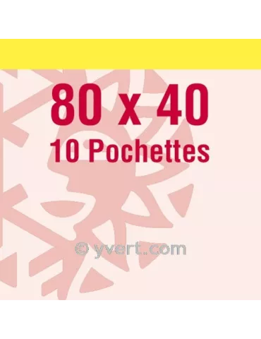 Pochettes simple soudure - Lxh:80x40mm (Fond transparent)