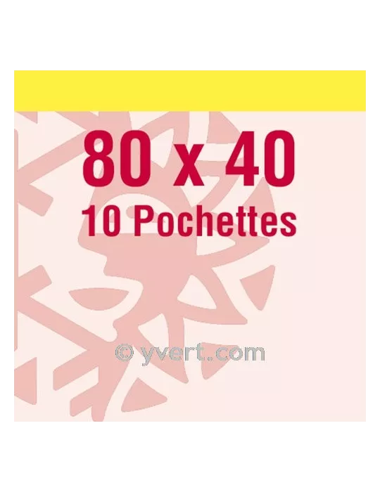 Pochettes simple soudure - Lxh:80x40mm (Fond transparent)