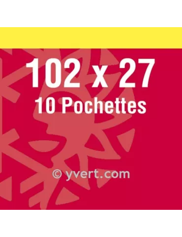 Pochettes simple soudure - Lxh:102x27mm (Fond noir)