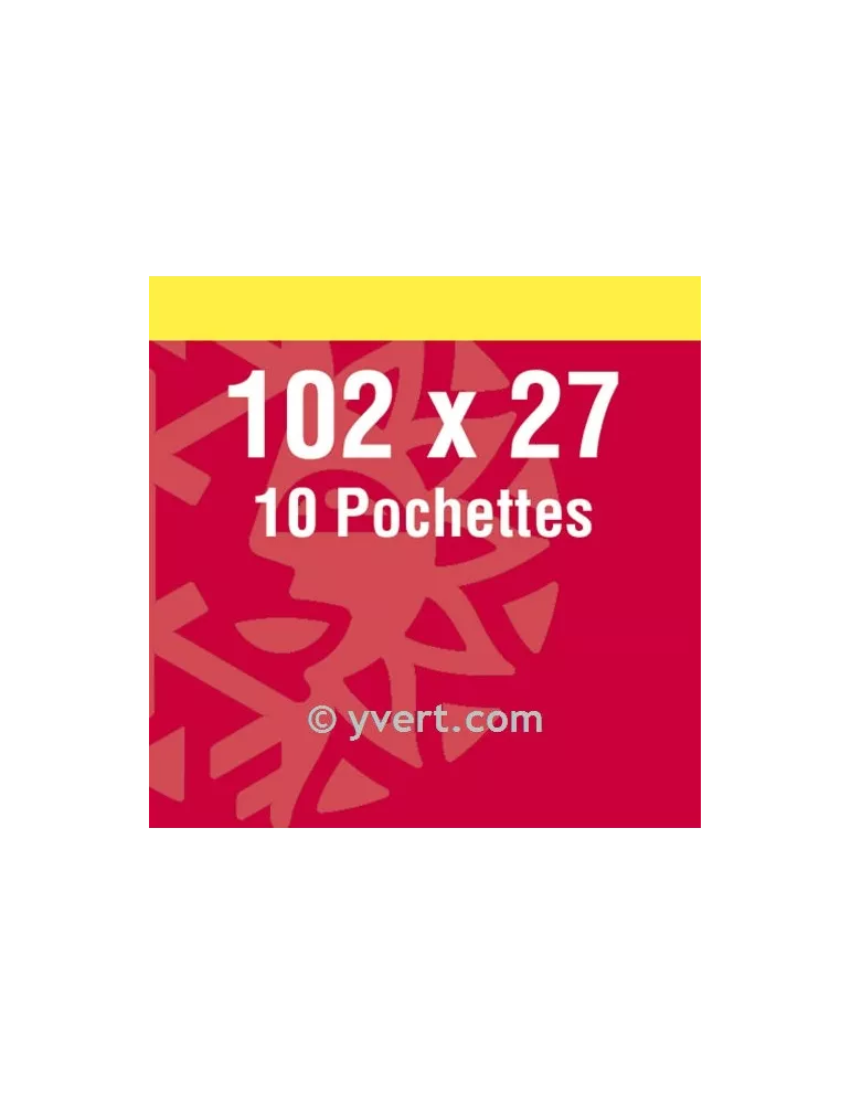 Pochettes simple soudure - Lxh:102x27mm (Fond noir)