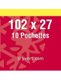 Pochettes simple soudure - Lxh:102x27mm (Fond noir)