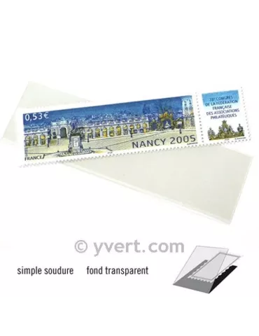 Pochettes simple soudure - Lxh:102x27mm (Fond transparent) 2