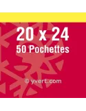Pochettes double soudure - Lxh:20x24mm (Fond noir)