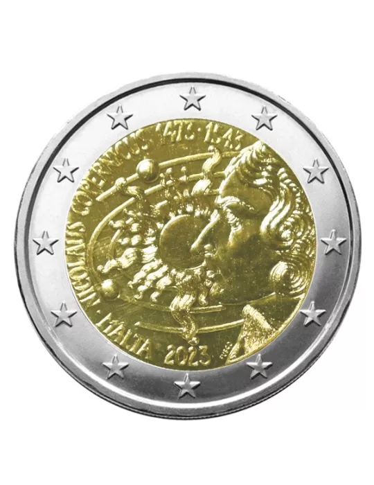 BU : 2 EURO COMMEMORATIVE 2023 : MALTE (Nicolas Copernic)