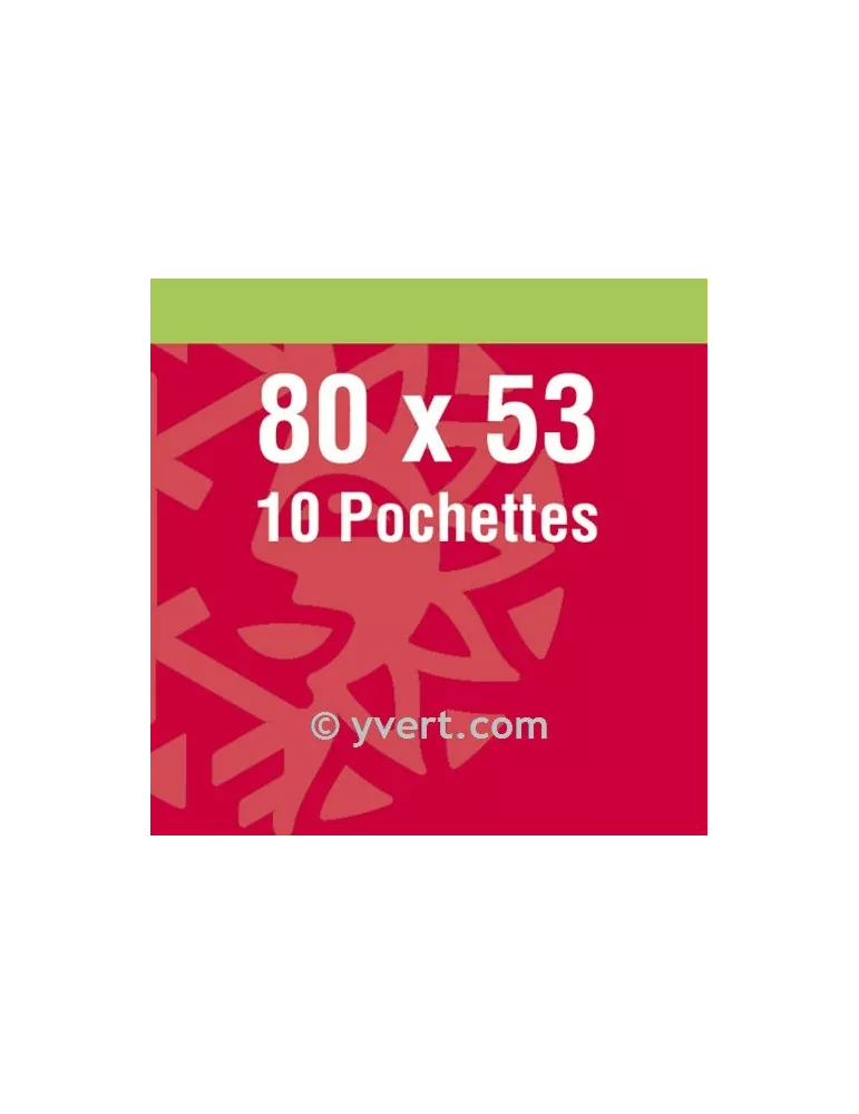 Pochettes double soudure - Lxh:80x53mm (Fond noir)