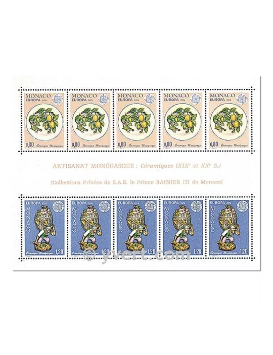 n° 12 - Timbre Monaco Bloc et feuillets
