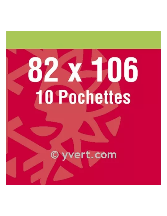 Pochettes double soudure - Lxh:82x106mm (Fond noir)