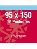 Pochettes double soudure - Lxh:95x150mm (Fond noir)