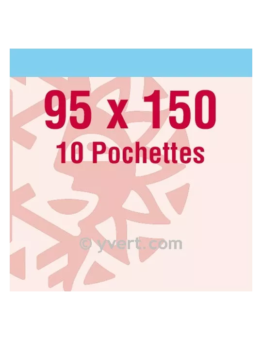 Pochettes double soudure - Lxh:95x150mm (Fond transparent)
