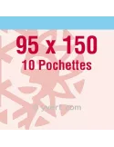 Pochettes double soudure - Lxh:95x150mm (Fond transparent)