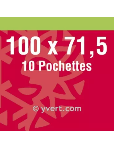 Pochettes double soudure - Lxh:100x71.5mm (Fond noir)