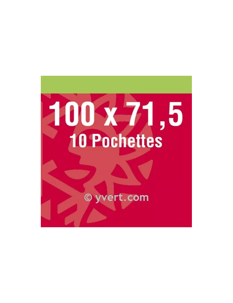 Pochettes double soudure - Lxh:100x71.5mm (Fond noir)