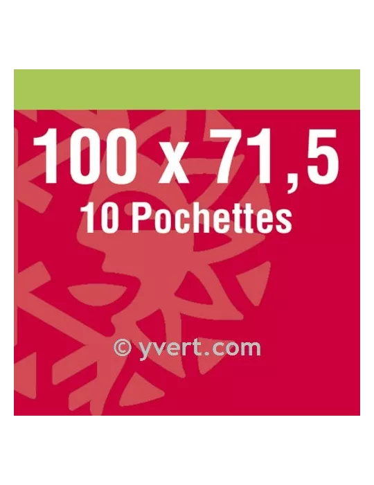 Pochettes double soudure - Lxh:100x71.5mm (Fond noir)