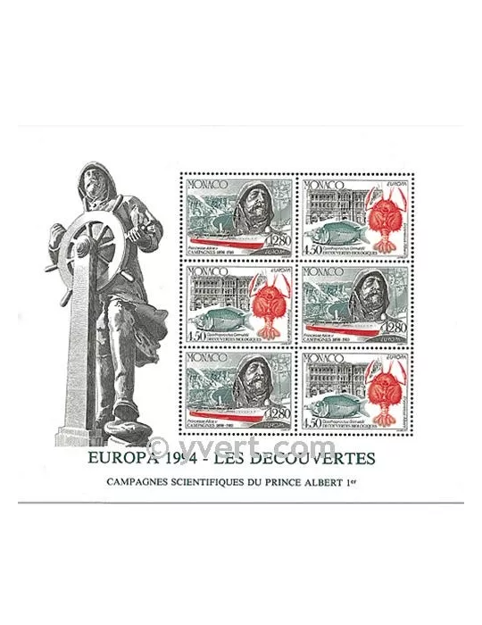 n° 65 - Timbre Monaco Bloc et feuillets