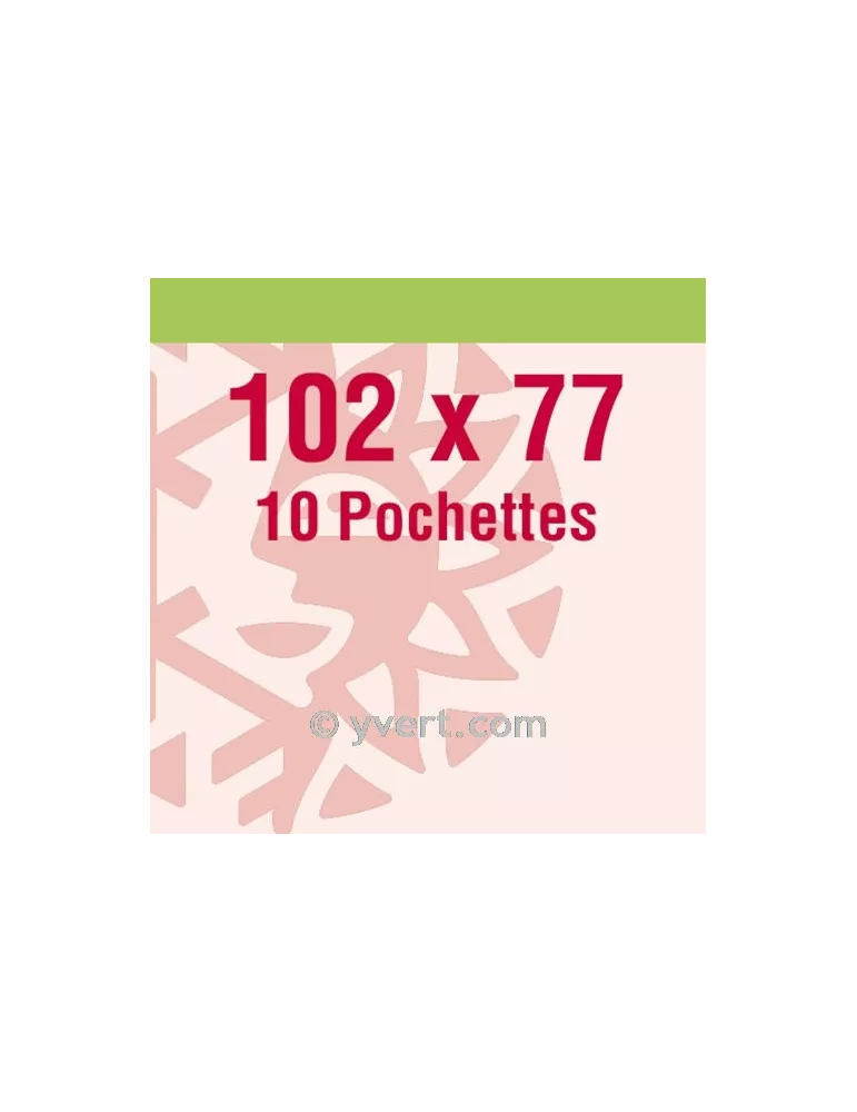 Pochettes double soudure - Lxh:102x77mm (Fond transparent)