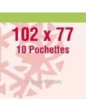 Pochettes double soudure - Lxh:102x77mm (Fond transparent)