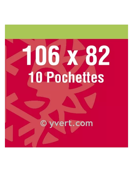 Pochettes double soudure - Lxh:106x82mm (Fond noir)