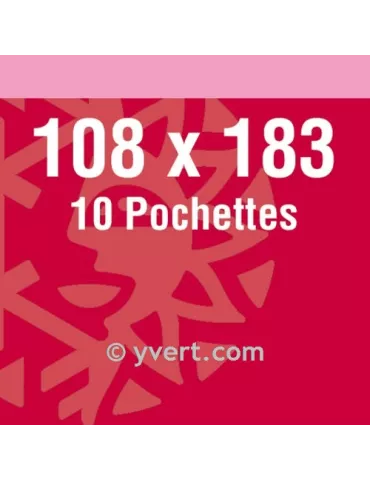 Pochettes double soudure - Lxh:108x183mm (Fond noir)