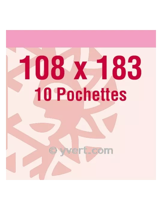 Pochettes double soudure - Lxh:108x183mm (Fond transparent)