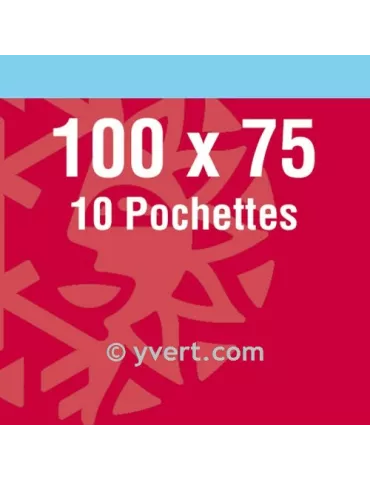 Pochettes double soudure - Lxh:100x75mm (Fond noir)