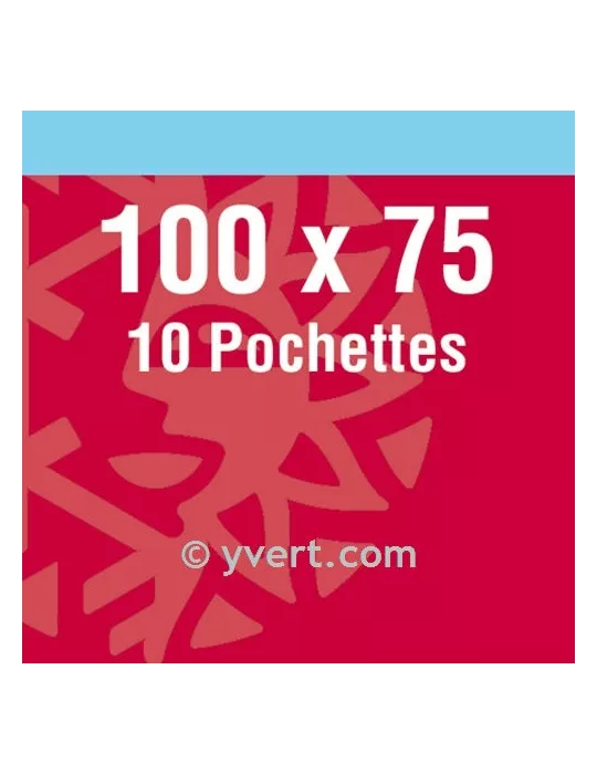 Pochettes double soudure - Lxh:100x75mm (Fond noir)