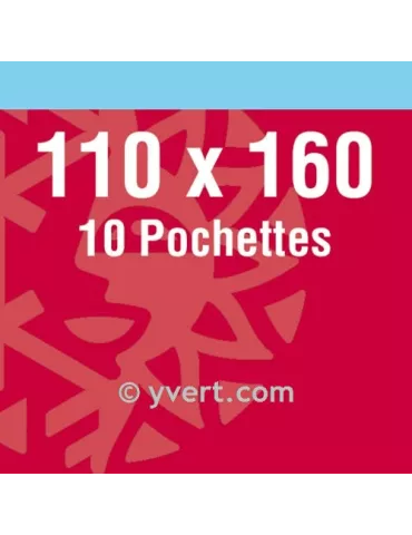 Pochettes double soudure - Lxh:110x160mm (Fond noir)