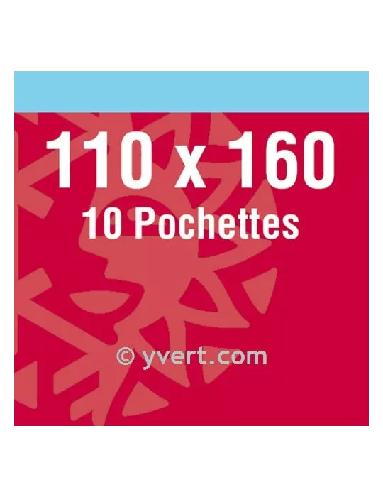 Pochettes double soudure - Lxh:110x160mm (Fond noir)