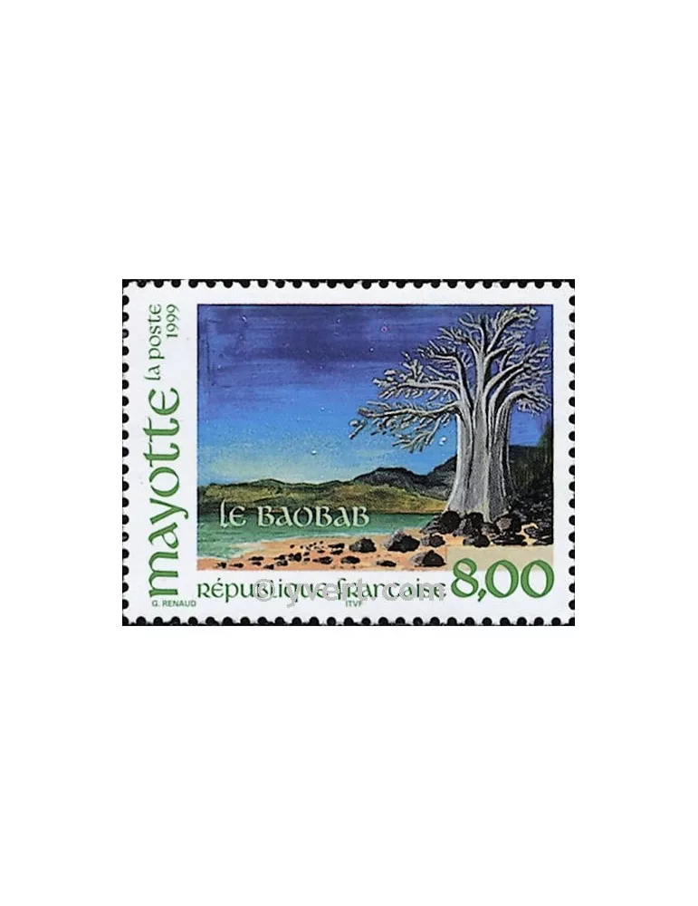 n° 75 - Timbre Mayotte Poste