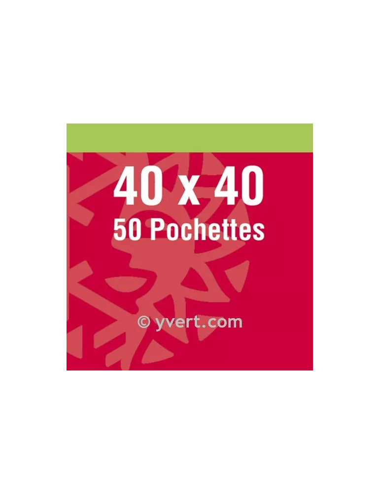 Pochettes double soudure - Lxh:40x40mm (Fond noir)