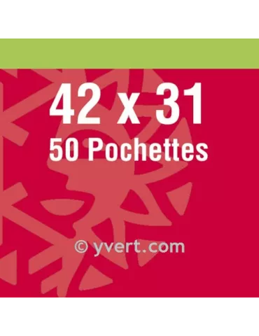 Pochettes double soudure - Lxh:42x31mm (Fond noir)