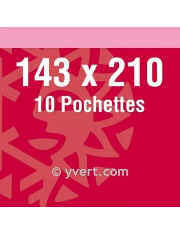 Pochettes double soudure - Lxh:143x210mm (Fond noir)