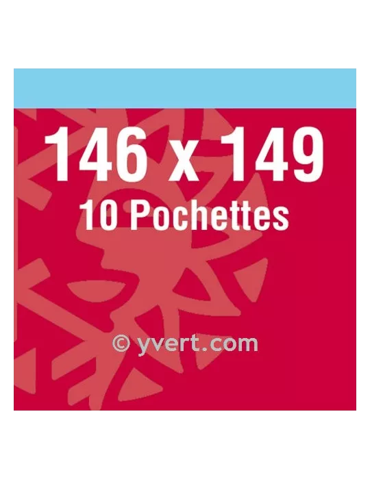 Pochettes double soudure - Lxh:146x149mm (Fond noir)