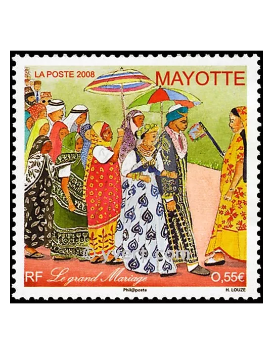 n° 215 - Timbre Mayotte Poste