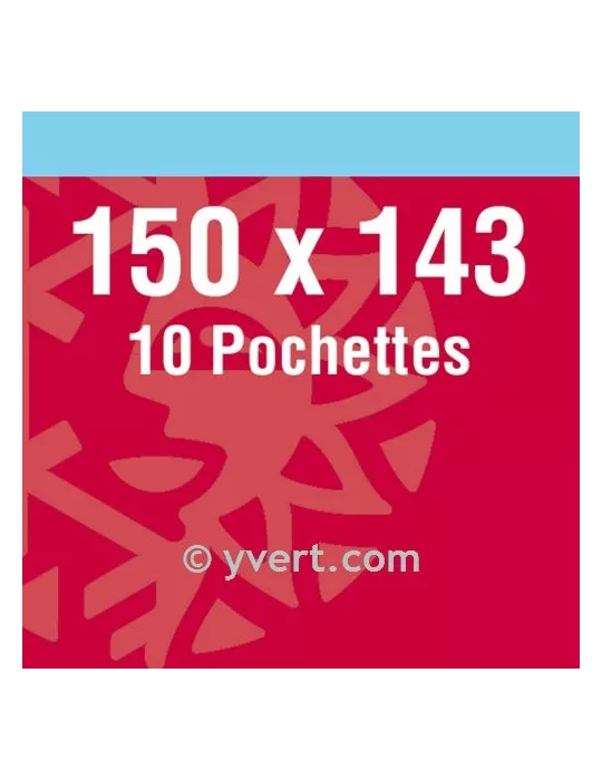 Pochettes double soudure - Lxh:150x143mm (Fond noir)