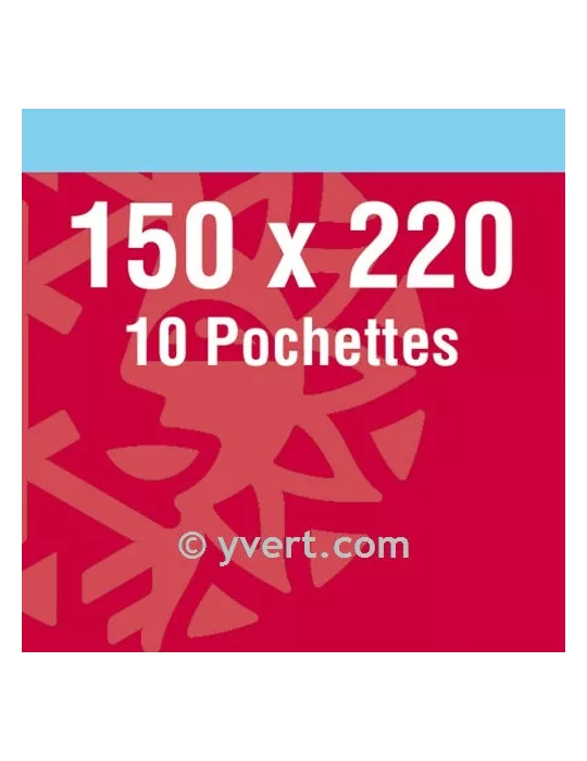 Pochettes double soudure - Lxh:150x220mm (Fond noir)