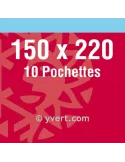 Pochettes double soudure - Lxh:150x220mm (Fond noir)