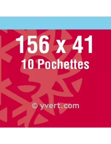 Pochettes double soudure - Lxh:156x41mm (Fond noir)