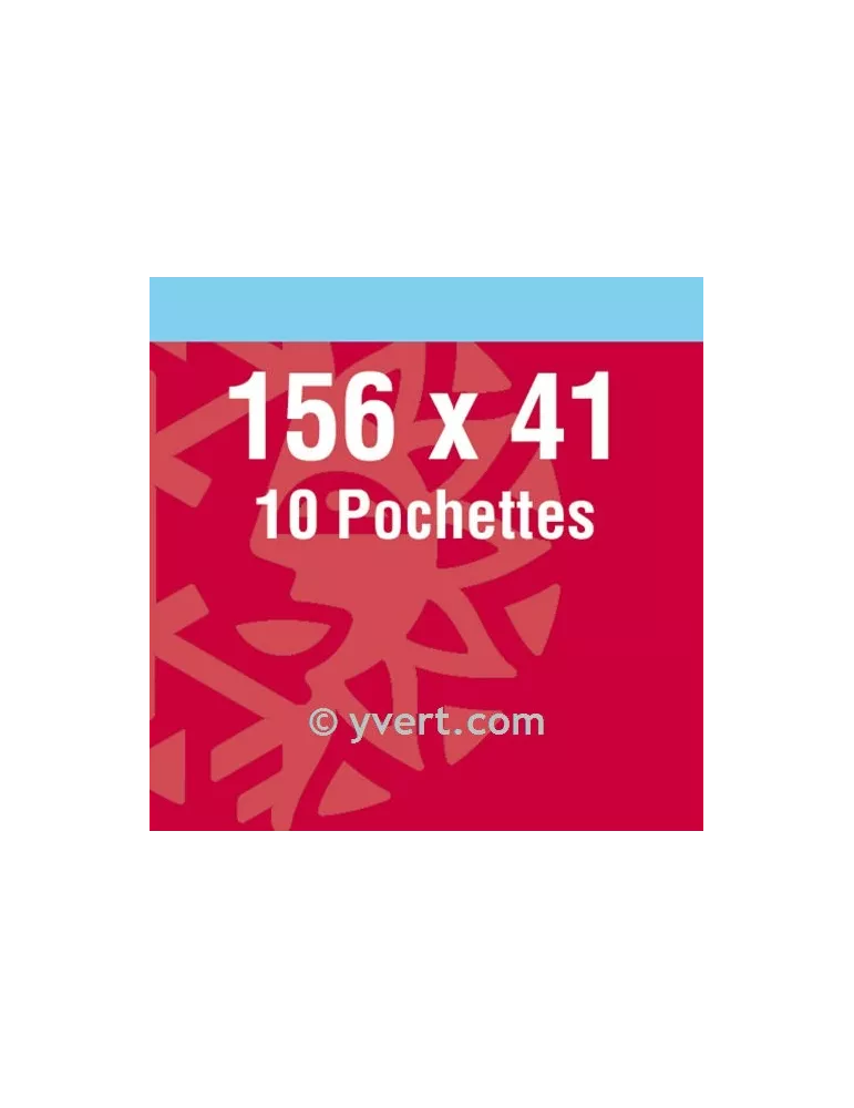 Pochettes double soudure - Lxh:156x41mm (Fond noir)