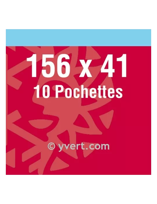 Pochettes double soudure - Lxh:156x41mm (Fond noir)