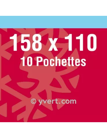 Pochettes double soudure - Lxh:158x110mm (Fond noir)