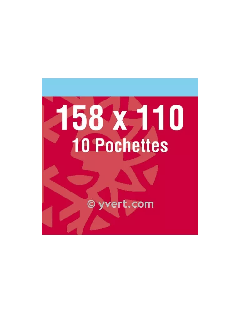 Pochettes double soudure - Lxh:158x110mm (Fond noir)