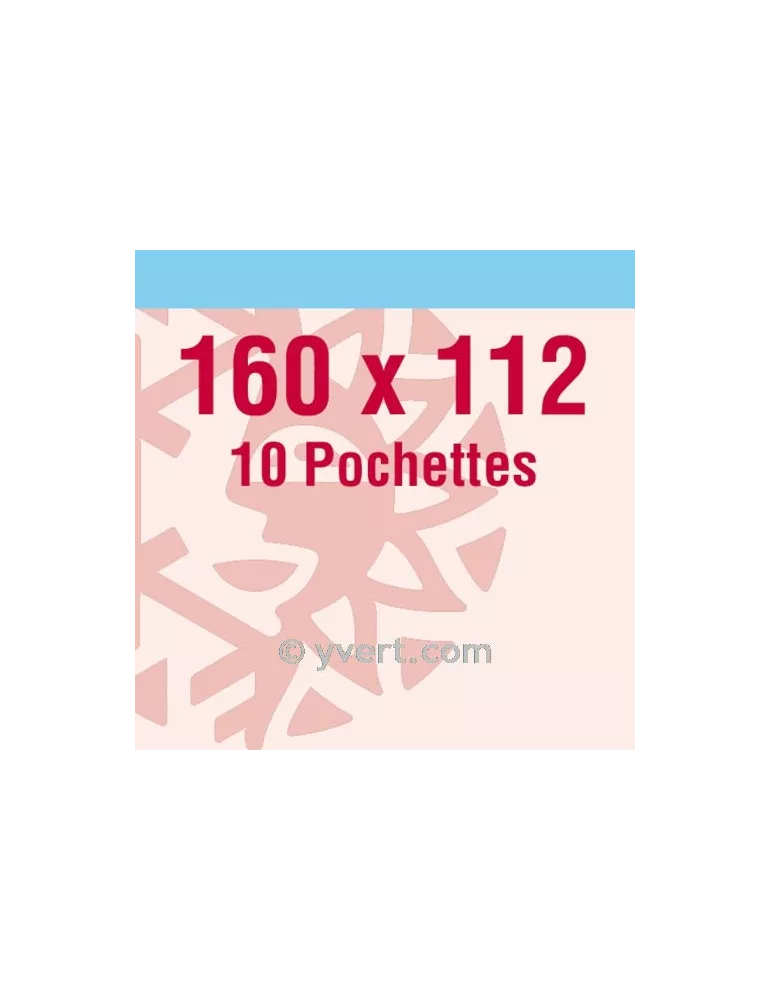 Pochettes double soudure - Lxh:160x112mm (Fond transparent)