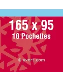Pochettes double soudure - Lxh:165x95mm (Fond noir)