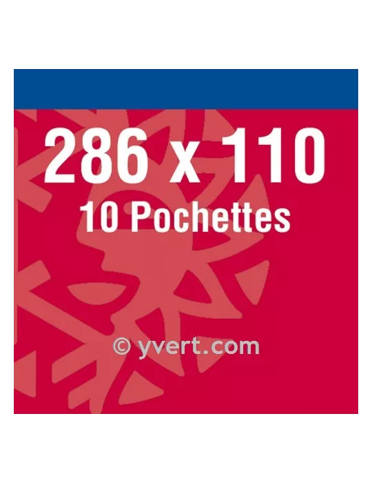 Pochettes double soudure - Lxh:286x110mm (Fond noir)